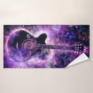 Toalla de baño de guitarra romántica