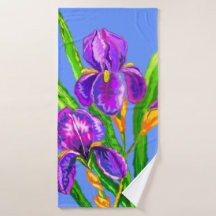 Toalla de baño de Iris Flowers