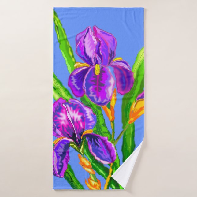 Toalla de baño de Iris Flowers (Toalla de baño)