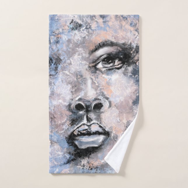 Toalla De Baño De La Mujer Pintada Moderna (Toalla de mano)