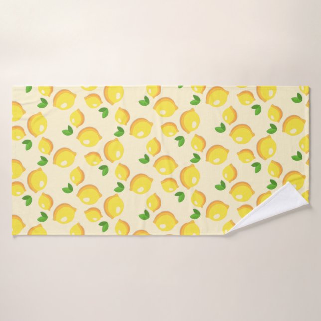 Toalla de baño de lémones amarillos (Toalla de baño)