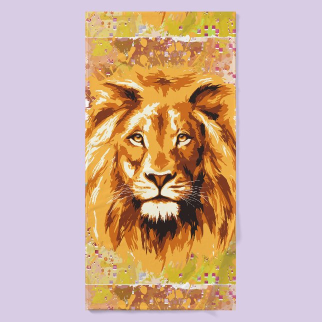 Toalla de baño de león de Safari | Toalla de león  (Toalla de baño)