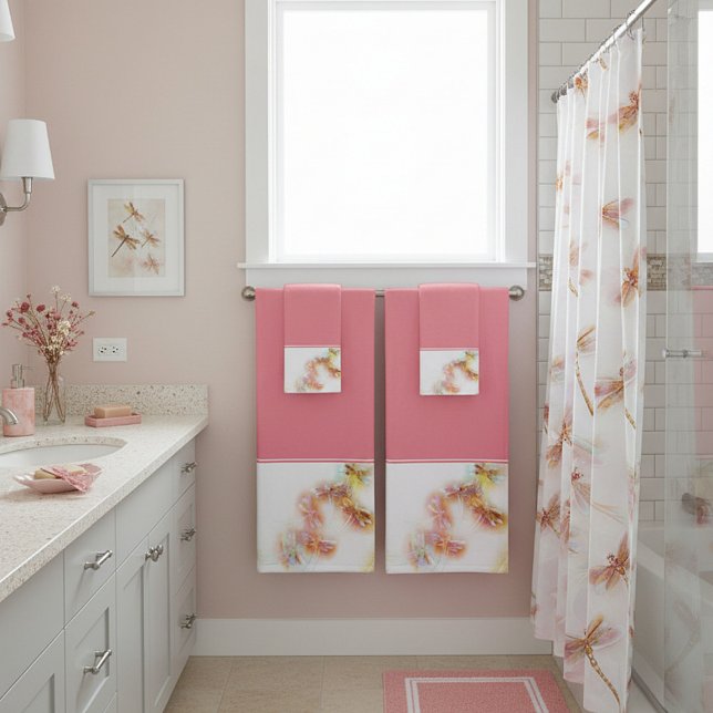 Toalla de baño de libélulas con acuarela (Subido por el creador)