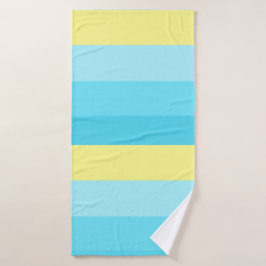 Toalla De Baño De Lujo De Banda Azul - Suave Y Ele