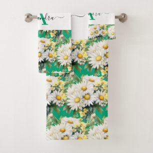 Toalla de baño de lujo Mímate con flores