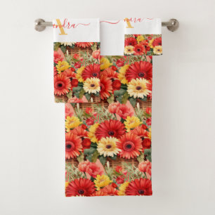 Toalla de baño de lujo   Mímate con flores