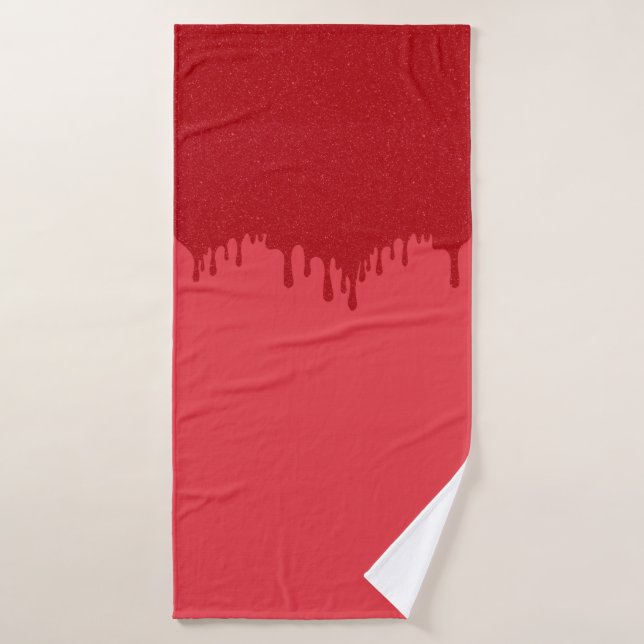 Toalla de baño de lujo Tomate-Red Drip - Personali (Toalla de baño)