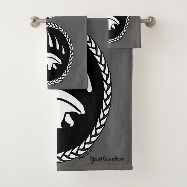 Toalla De Baño De Oso Set De Toallas De Oso Tribal (In situ)