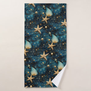 Toalla de baño de patrón de pez estrella del océan