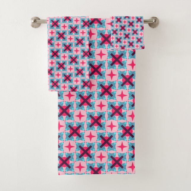 Toalla De Baño De Patrón Estrella Rosa (In situ)