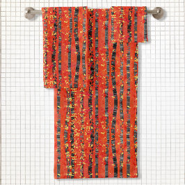 Toalla de baño de pintura paisajística del bosque 