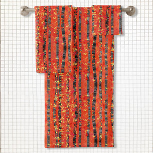 Toalla de baño de pintura paisajística del bosque