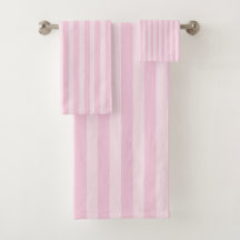 Toalla de baño de rayas rosadas