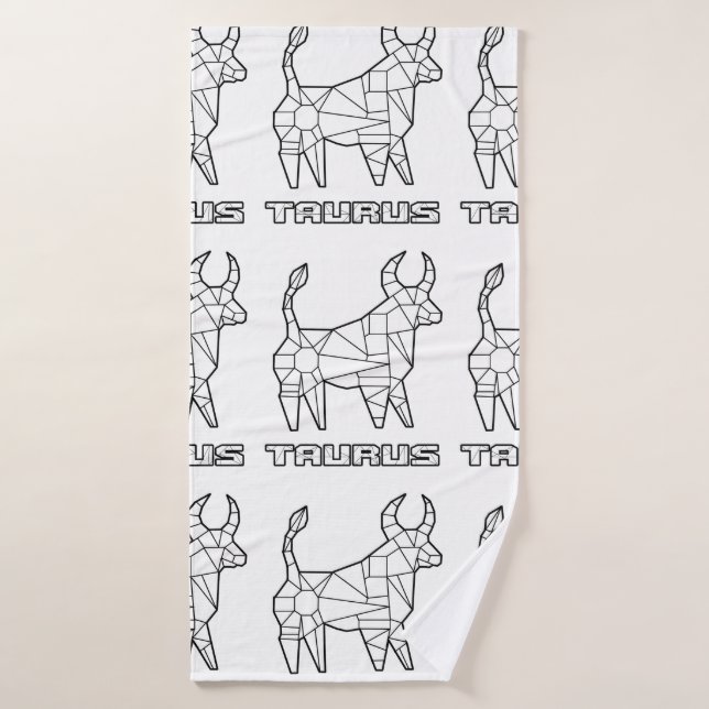 Toalla de baño de Rótulo Taurus Zodiac (Toalla de baño)