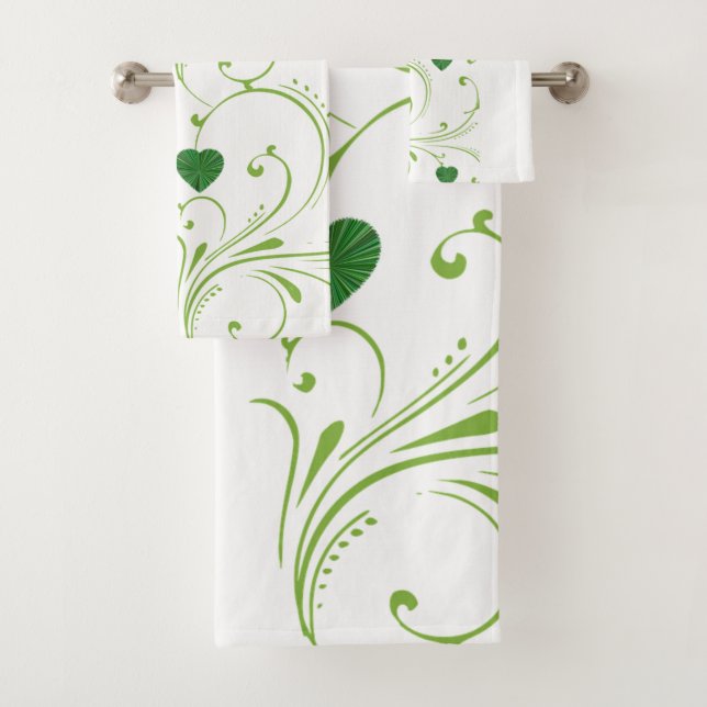 Toalla de baño de San Patricio con flores (In situ)
