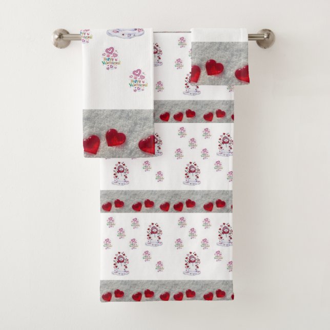 Toalla de baño de San Valentín (In situ)