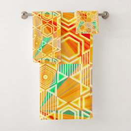 Toalla de baño de tendencia moderna con motivo grá