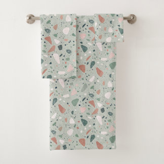 Toalla de baño de terrazzo estética