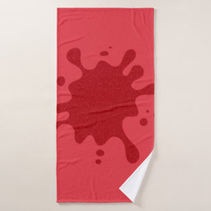 Toalla de baño de Tomate Rojo Splash personalizado