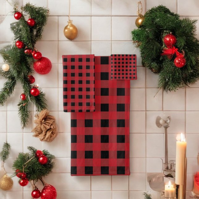 Toalla de baño de vacaciones de búfalo rojo (Subido por el creador)