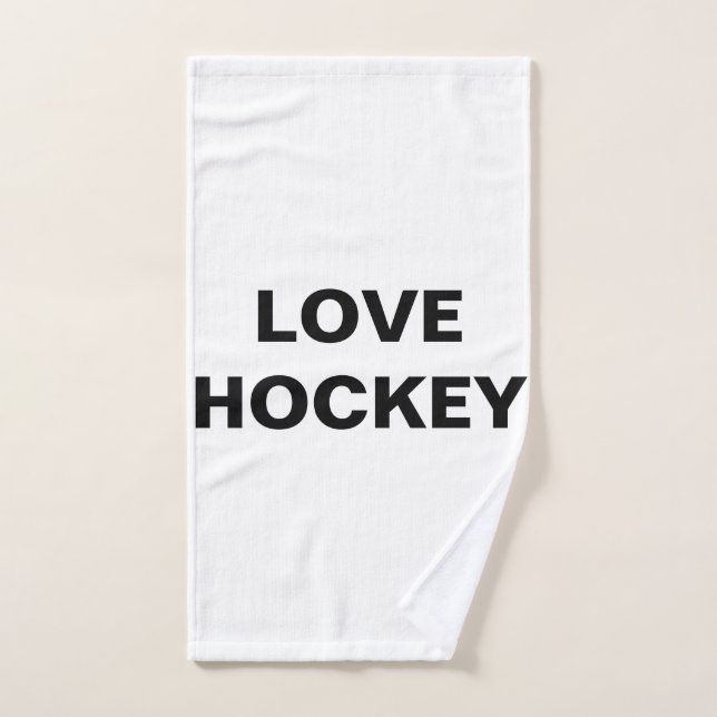 TOALLA DE BAÑO DEL HOCKEY DEL AMOR (Toalla de mano)