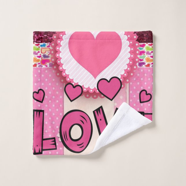 Toalla de baño El día de San Valentín, amor (Toallita)