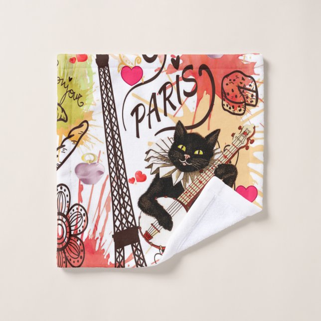 Toalla de baño El día de San Valentín, París Franc (Toallita)