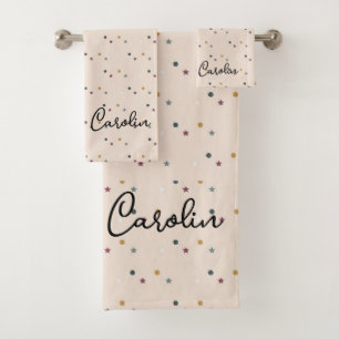 Toalla de baño elegante beige para Navidad