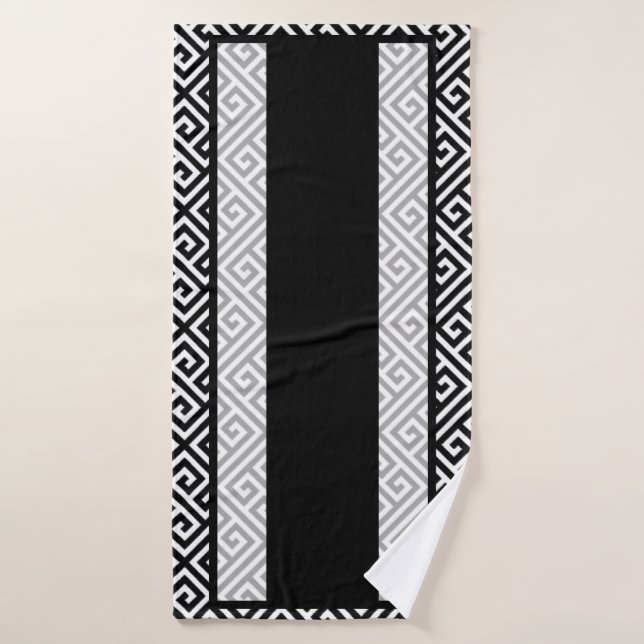 Toalla de baño en blanco y negro (Toalla de baño)