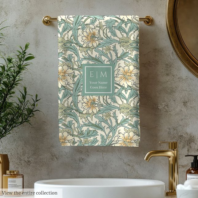 Toalla de baño estilo Art Nouveau Morris (Art Nouveau Morris Style Bath Towel)