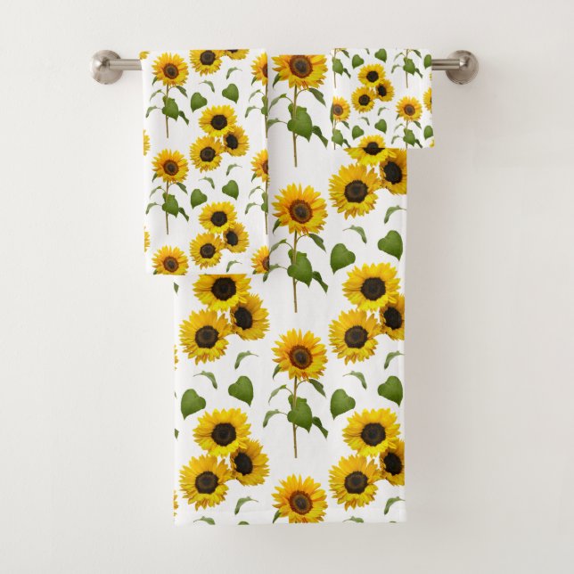 Toalla de baño estilo campestre con motivos de gir (In situ)