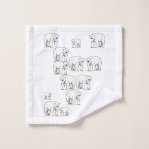 Toalla de baño fija oso polar