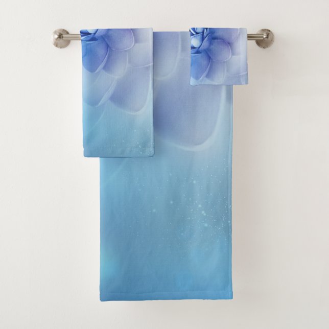 Toalla de baño - Flor azul (In situ)
