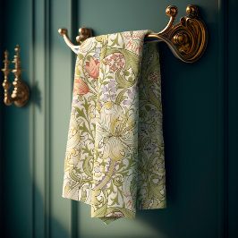 Toalla de baño floral William Morris Lily Art Nouv