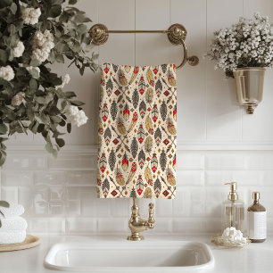 Toalla de baño inspirada en nativos con patrón de