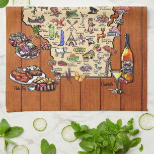 Toalla de baño - Mapa del club de cena de Wisconsi