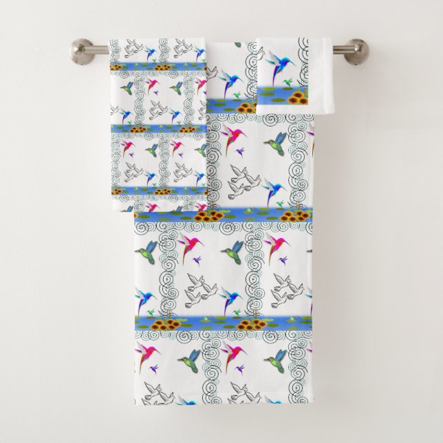 Toalla de baño marca las aves (In situ)
