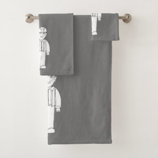 Toalla De Baño Miner De Carbón Set Gris Oscuro