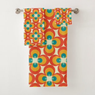 Toalla de baño moderna de mediados del siglo, pat