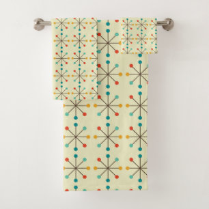Toalla de baño moderna de mediados del siglo, pat
