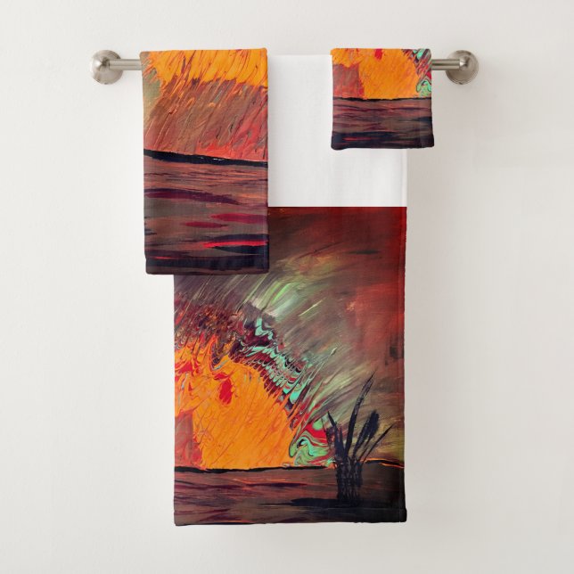 Toalla de baño "Naranja Burst Lake" (In situ)