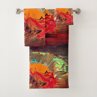 Toalla de baño "Naranja ráfaga 2"