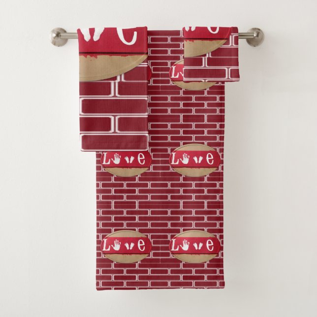 Toalla de baño ofrece amor El día de San Valentín (In situ)