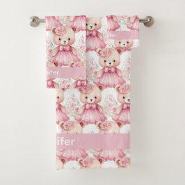 Toalla de baño para bebé y niña pequeña con nombre