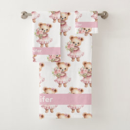 Toalla de baño para bebé y niña pequeña con nombre