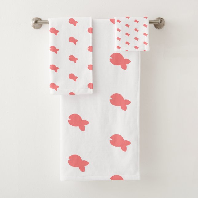 Toalla de baño para niños con estampado de peces r (In situ)