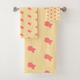 Toalla de baño para niños con estampado de peces r