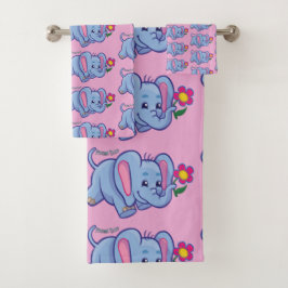 Toalla de baño para niños Elefante bailando Daisy