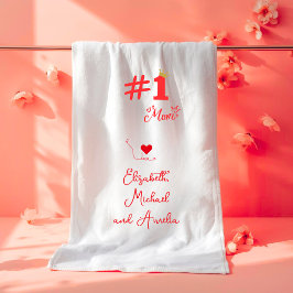 Toalla de baño personalizada #1 Amor de Mamá