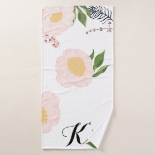 Toalla de baño personalizada Bebé Cosmos rosados e
